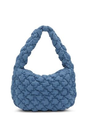 Lucky Brand Dusty Blue Quilted Star-Textured Shoulder Bag